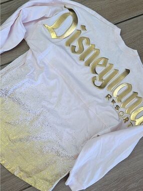 Disney Pink and Gold Disneyland Resort Long Sleeve Top